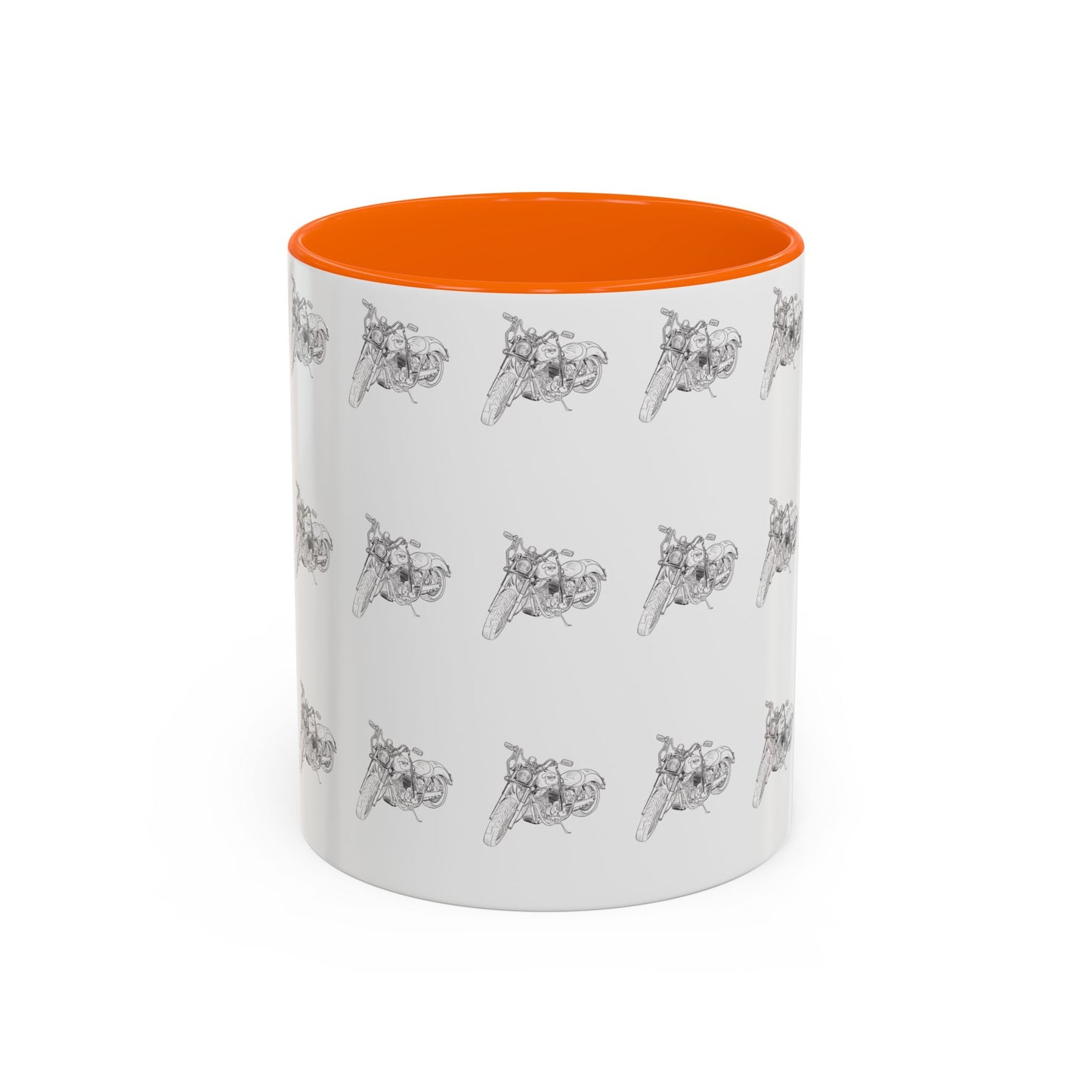Motorcycle Pattern Coffee Mug - Harley Drawing Mug