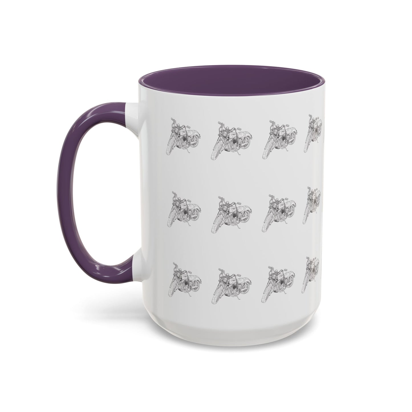 Motorcycle Pattern Coffee Mug - Harley Drawing Mug
