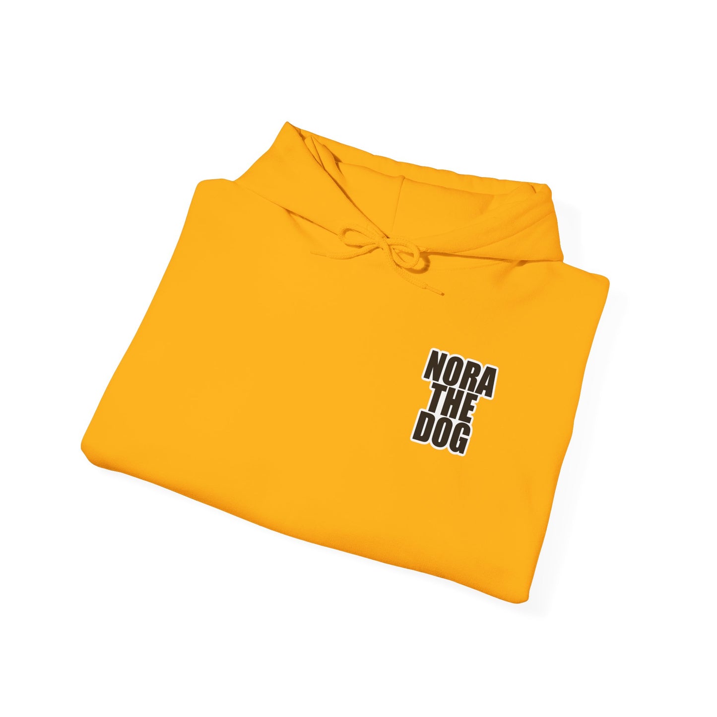Nora the Dog Heart Hoodie Back Design (Sticker Style Nora) - Nora Hooded Sweatshirt