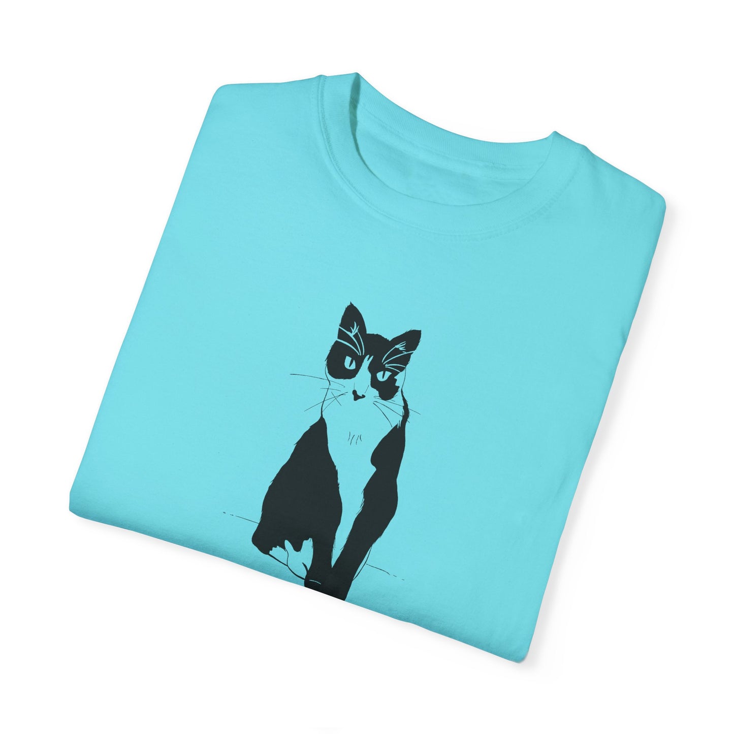 Cat Tee (Transparent Style Cat) - Cat Drawing Shirt