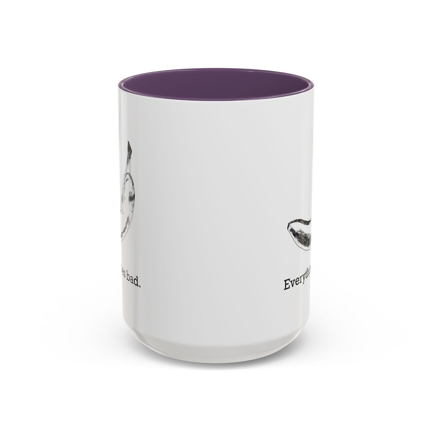 Everything Goes Bad Rotting Banana B&W Accent Mug