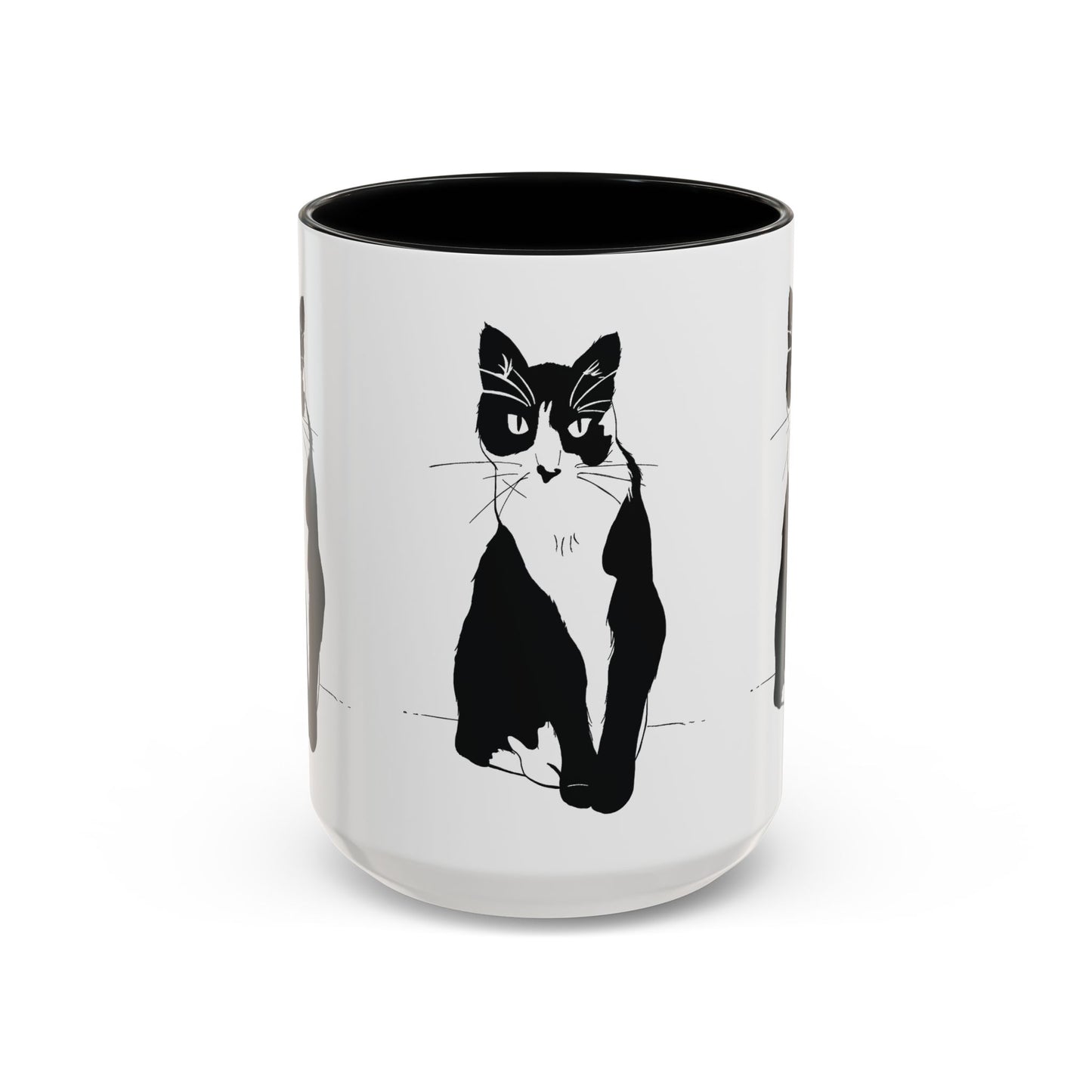 Three Cats Accent Mug (Transparent Style Cat) - Three Cats Edition Cat Mug