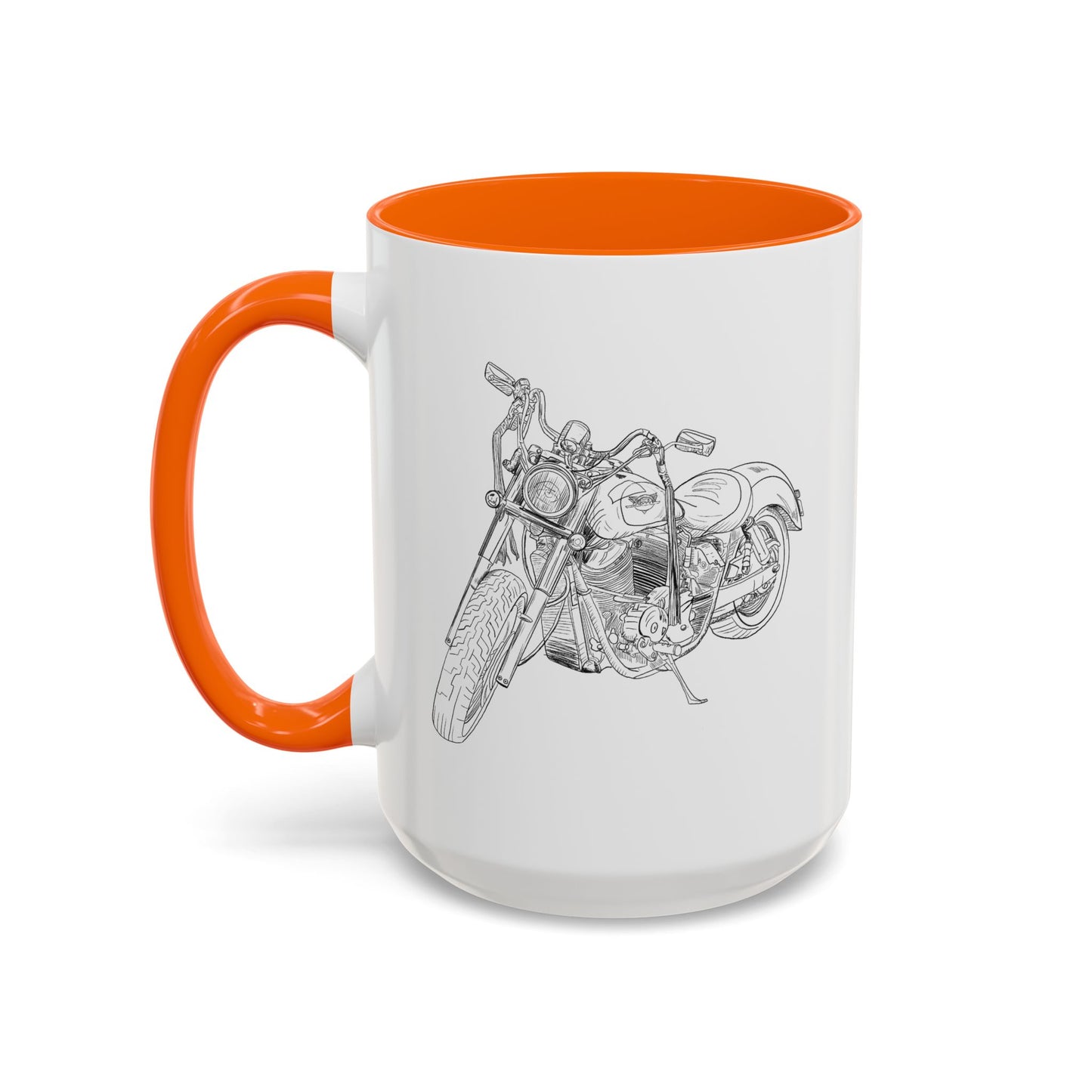 Motorcycle Drawing Accent Mug
