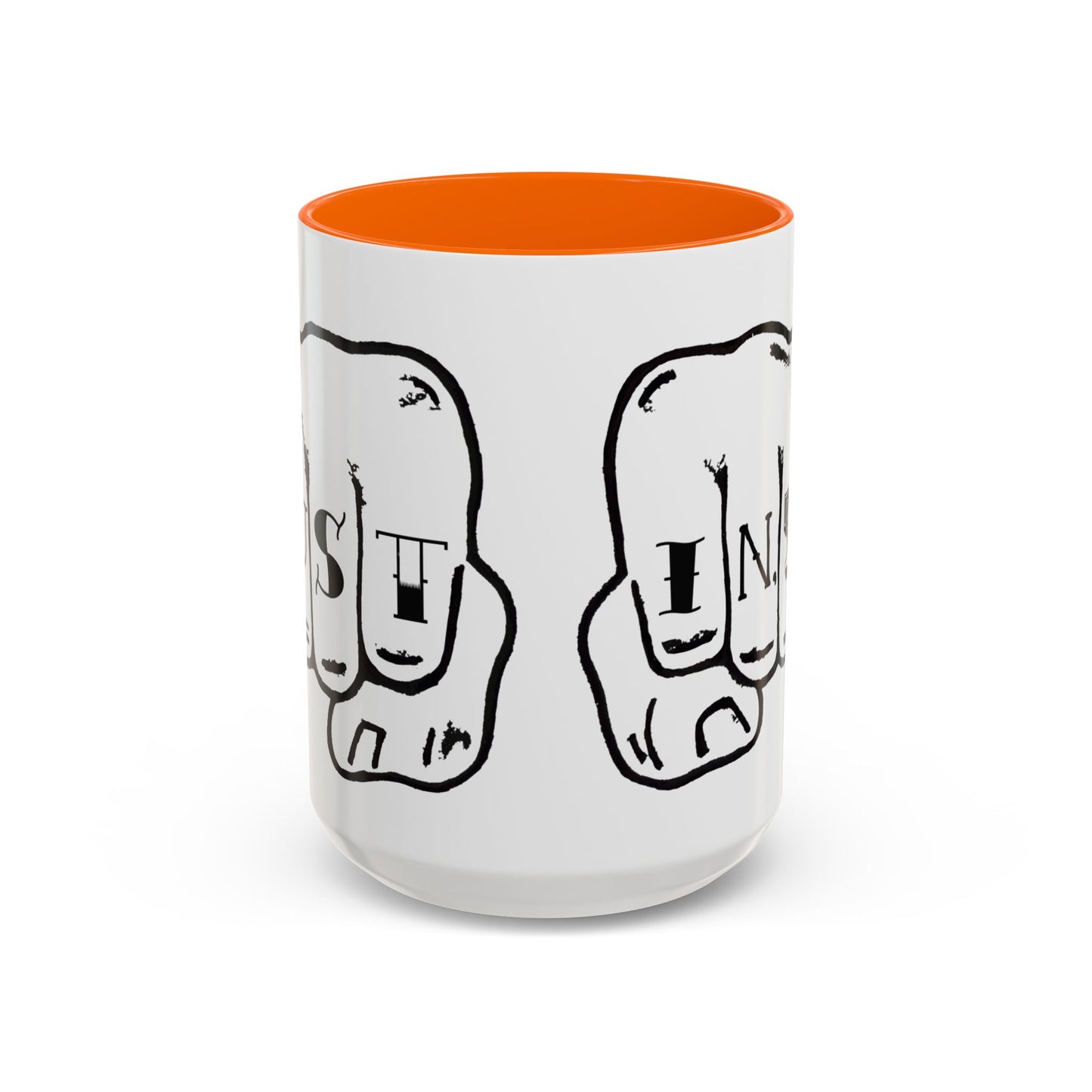 Austin Knuckle Tats Tattooed Fists Accent Mug Giant Fists Edition