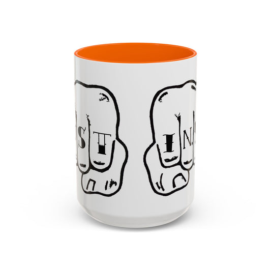 Austin Knuckle Tats Tattooed Fists Accent Mug Giant Fists Edition