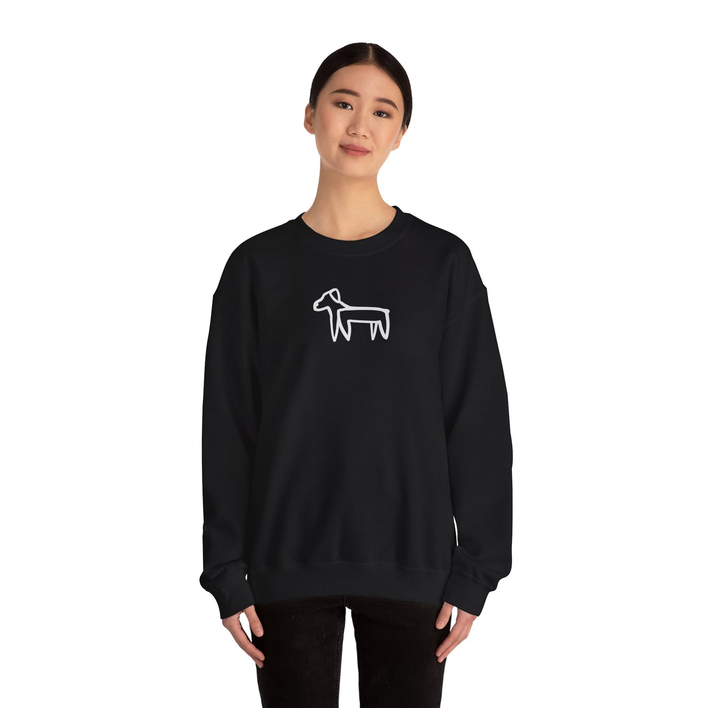 Dog Sweatshirt (Transparent Style Dog) - Dog Drawing Sweatshirt