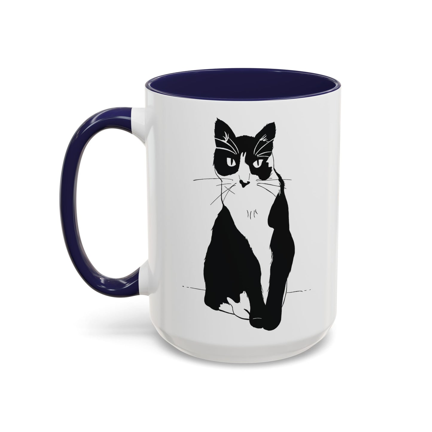 Cat Mug (Transparent Style Cat) - Two Cats Accent Edition Cat Mug