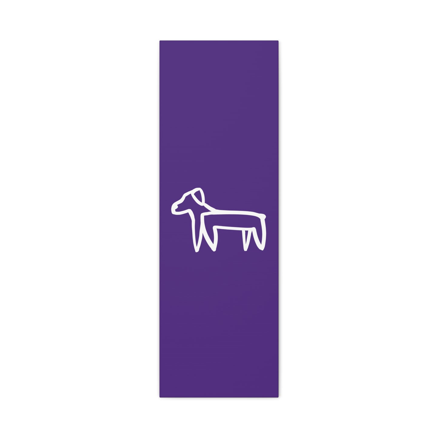 Dog Canvas Print on Purple (Transparent Style White Dog) - Dog Art Print