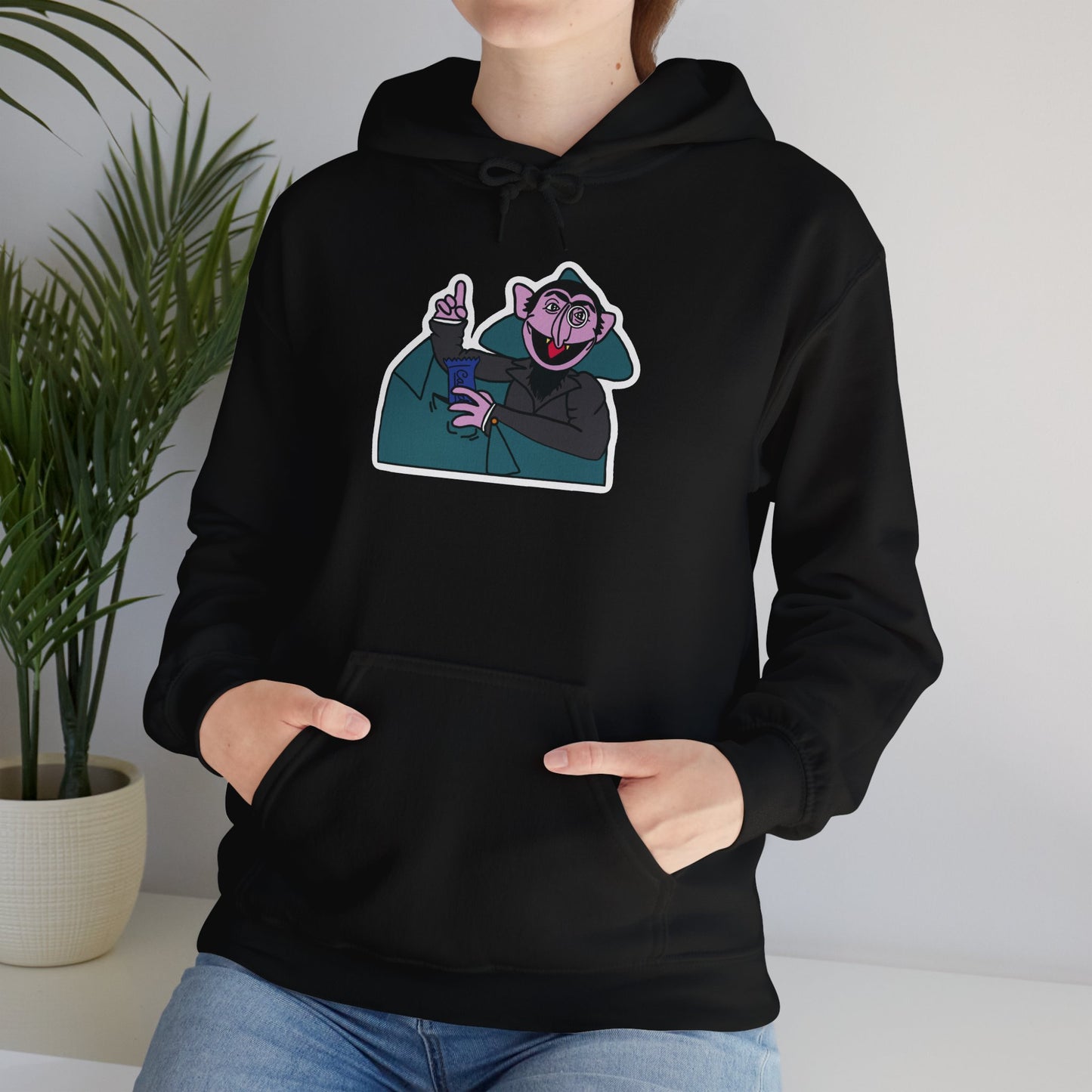 The Count Stealing Candy Hoodie - Sesame Street The Count Parody Hooded Sweatshirt