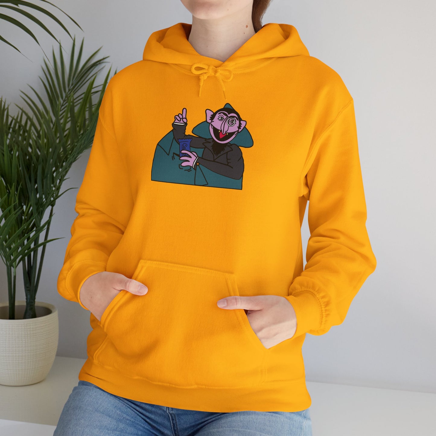 The Count Stealing Candy Hoodie - Sesame Street The Count Parody Hooded Sweatshirt