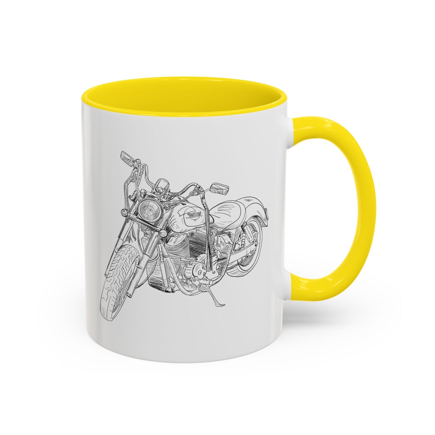 Motorcycle Drawing Accent Mug