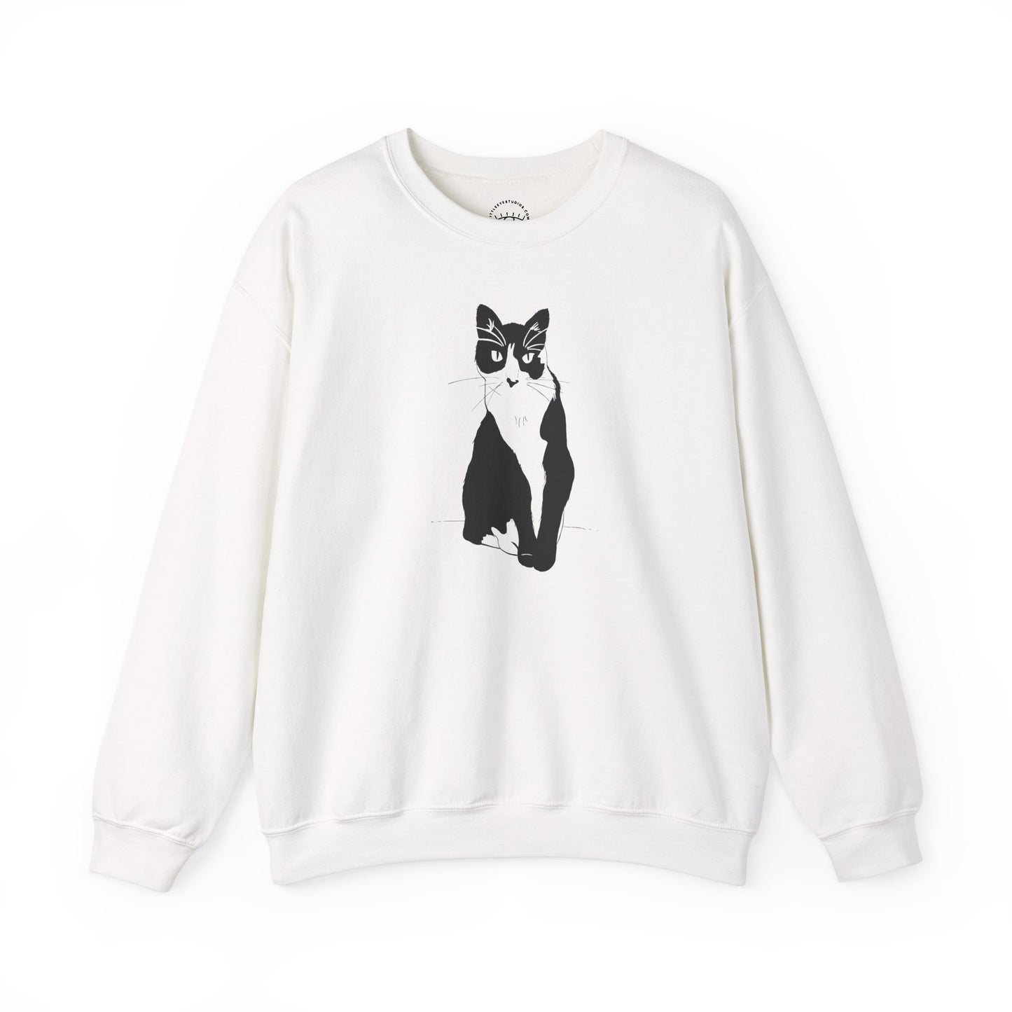 Cat Sweatshirt (Transparent Style Cat) - Cat Drawing Sweatshirt