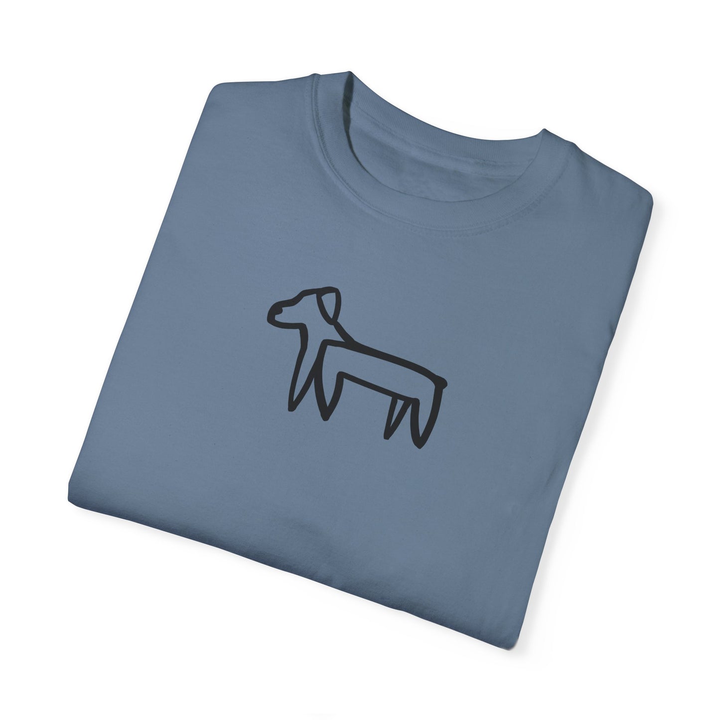 Dog Tee (Transparent Style Black Dog) - Dog Drawing Shirt