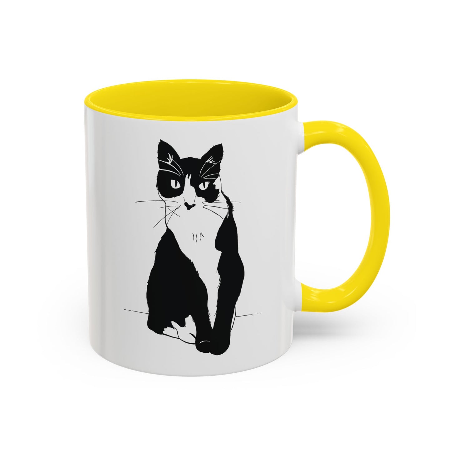 Cat Mug (Transparent Style Cat) - Two Cats Accent Edition Cat Mug