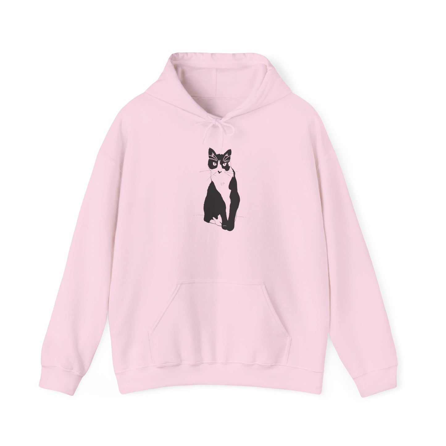 Cat Hoodie (Transparent Style Cat) - Cat Drawing Hooded Sweatshirt
