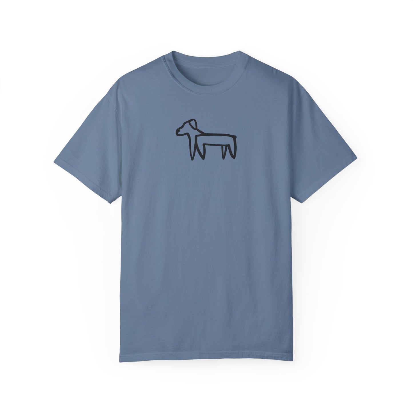 Dog Tee (Transparent Style Black Dog) - Dog Drawing Shirt