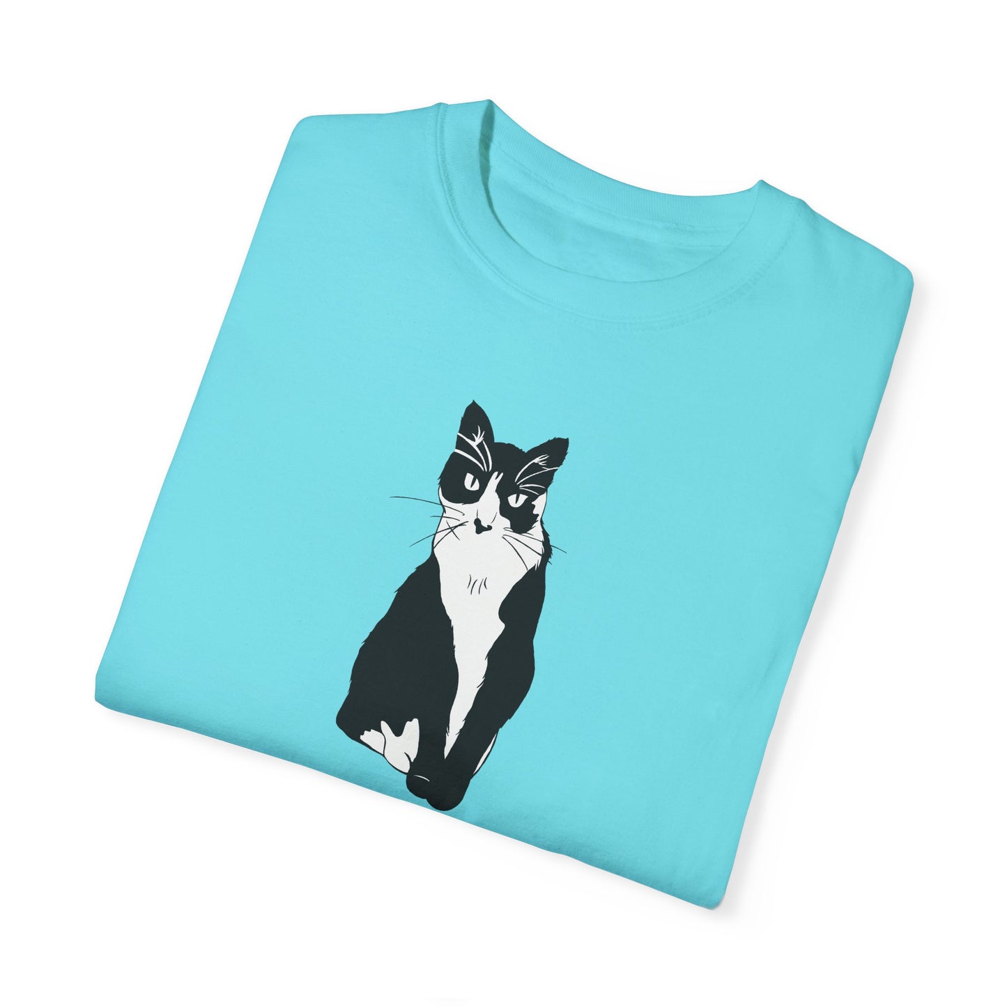 Cat Tee (B&W Style Cat) - Cat Drawing Shirt