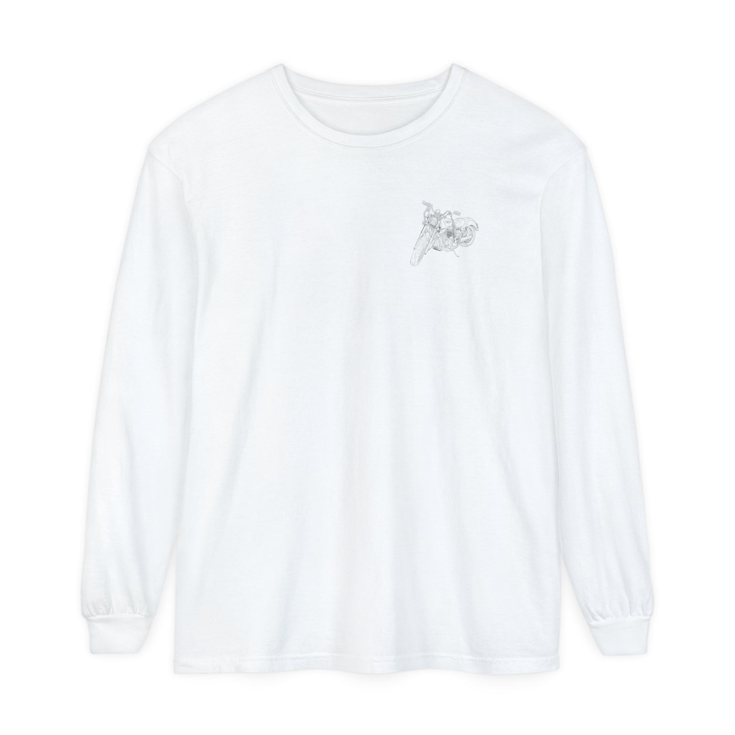 Ride Me Motorcycle Long Sleeve Tee Back Design