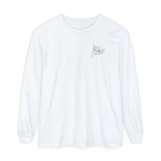 Ride Me Motorcycle Long Sleeve Tee Back Design
