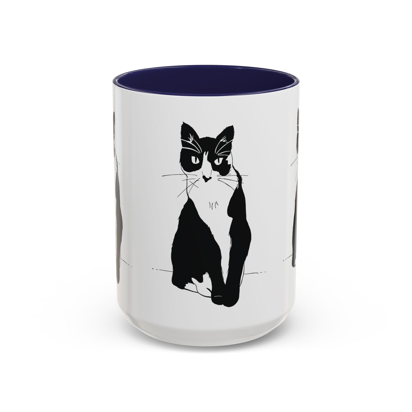 Three Cats Accent Mug (Transparent Style Cat) - Three Cats Edition Cat Mug