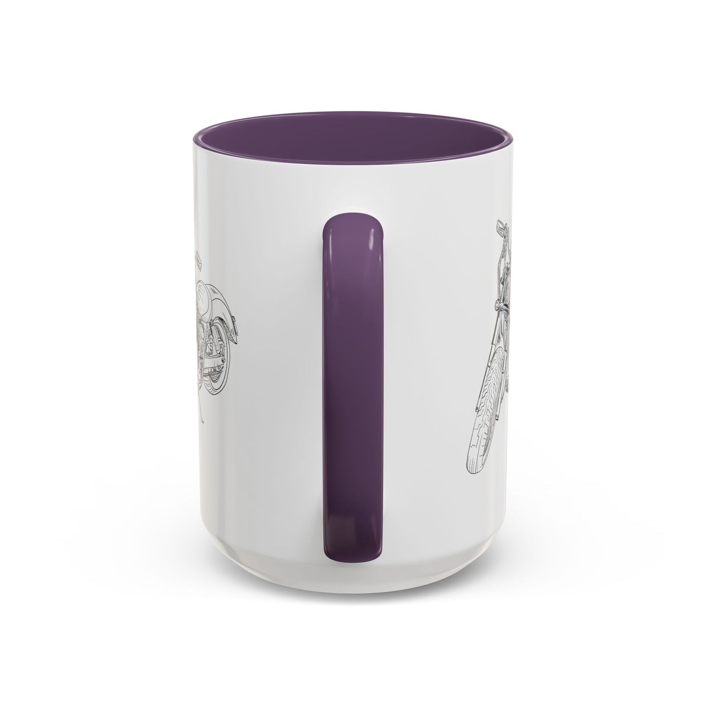 Motorcycle Drawing Accent Mug