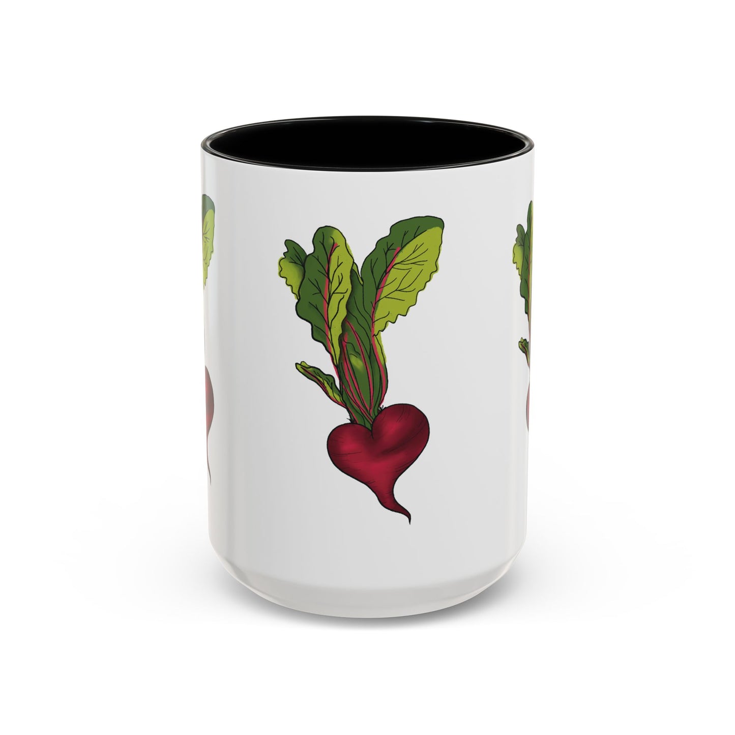 Triple Heart Beet Accent Mug