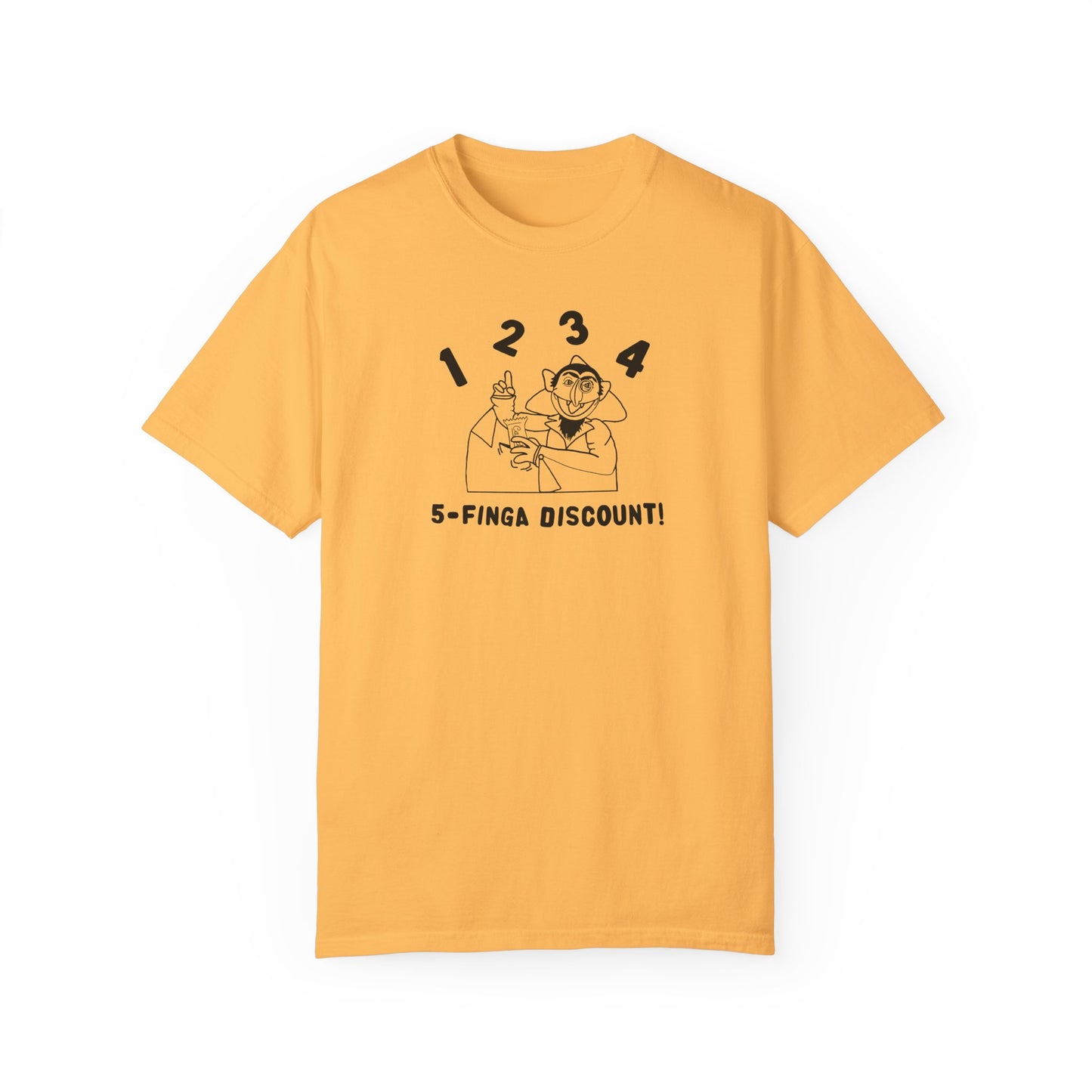 Five Finger Discount Outline Tee - Sesame Street The Count Parody Shirt