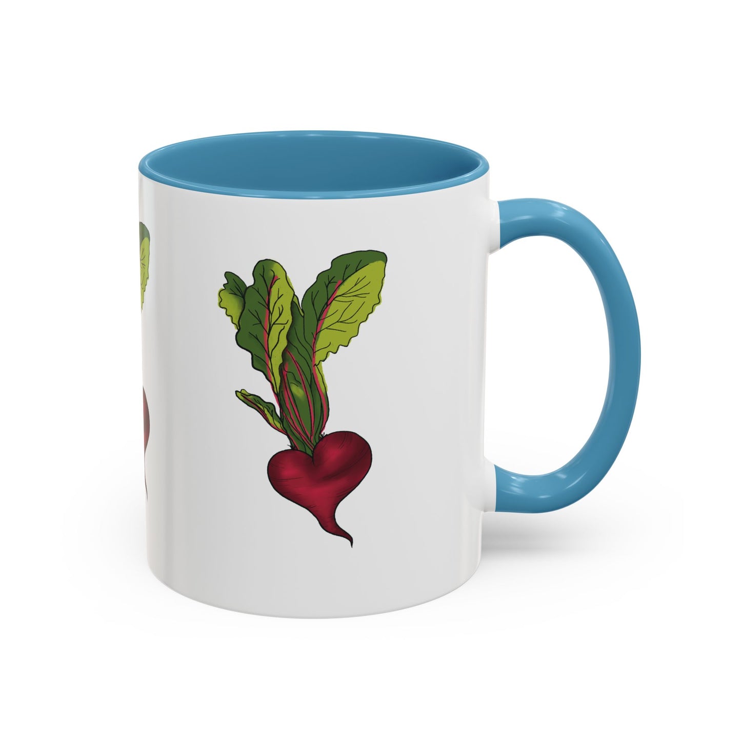 Triple Heart Beet Accent Mug