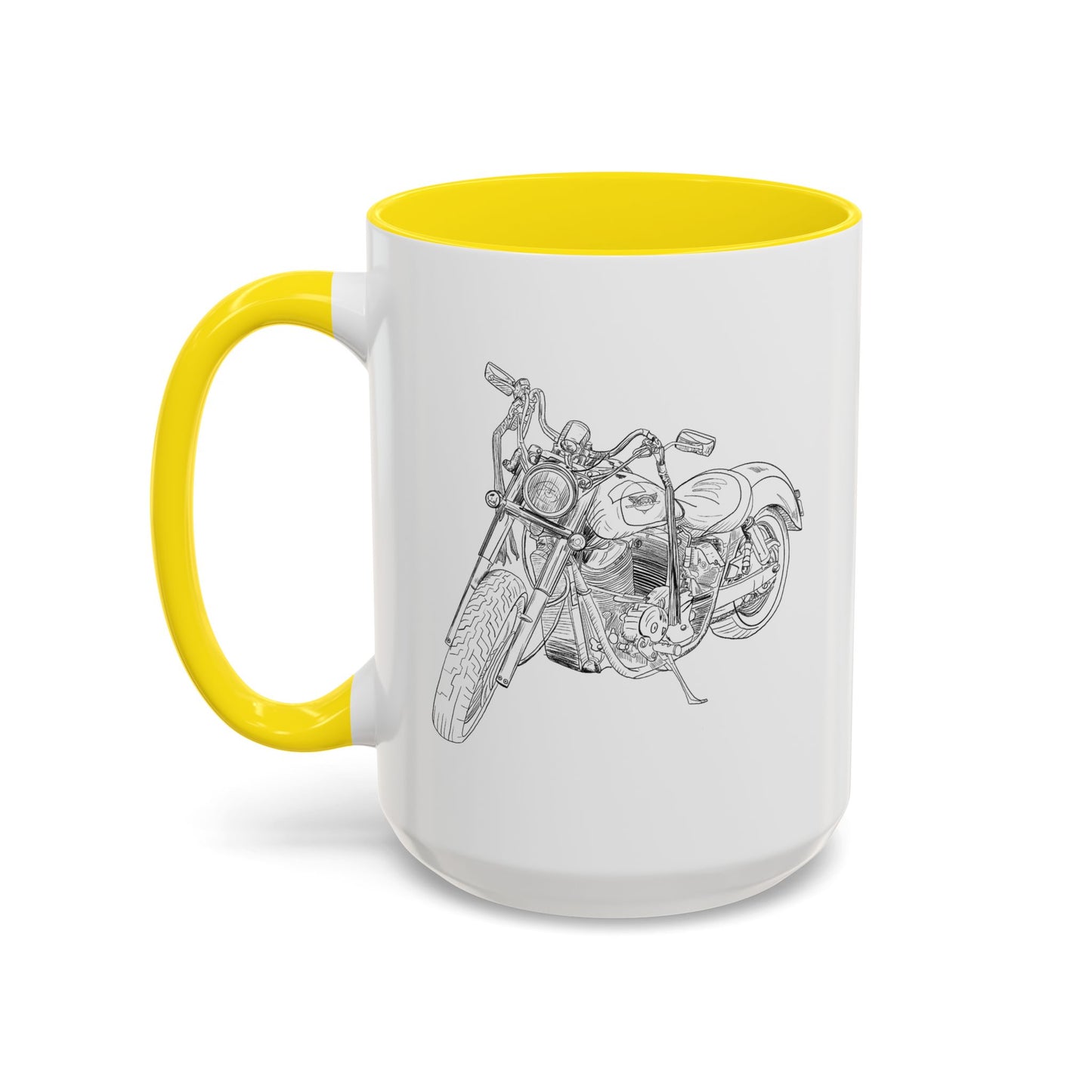 Motorcycle Drawing Accent Mug
