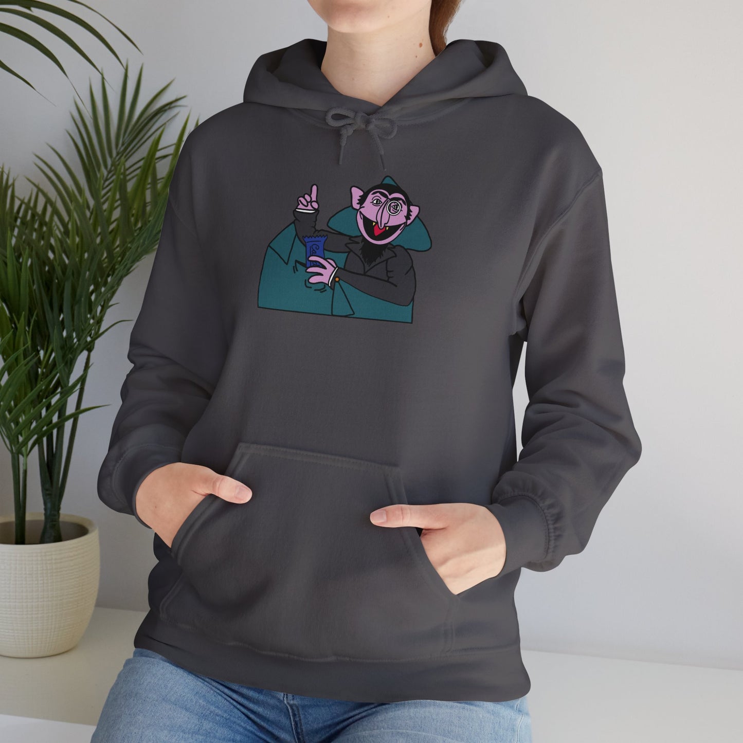 The Count Stealing Candy Hoodie - Sesame Street The Count Parody Hooded Sweatshirt