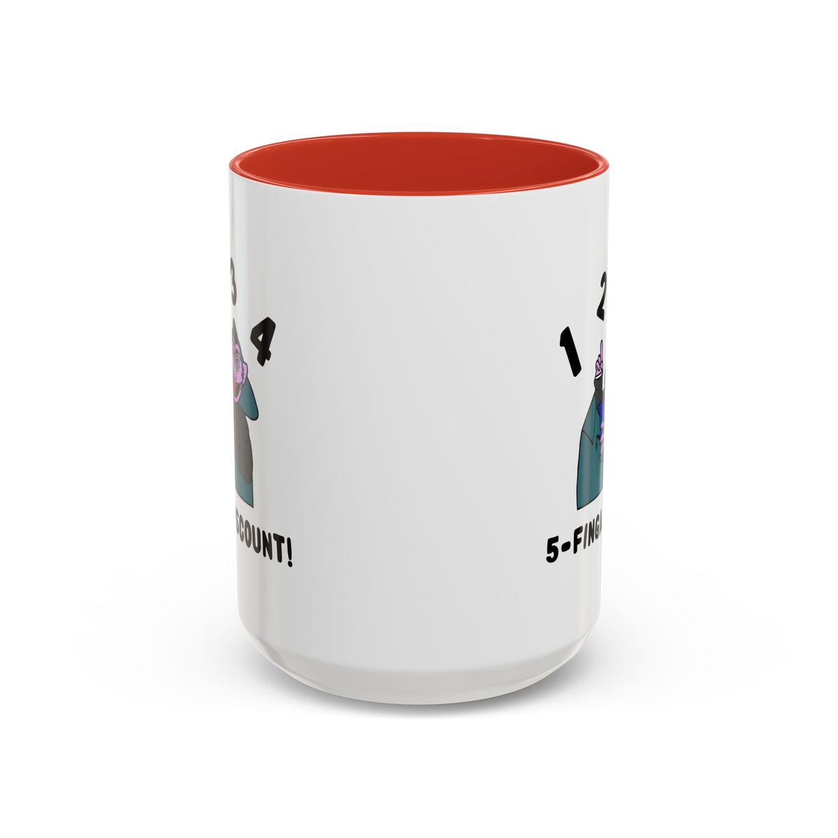 Five Finger Discount Accent Coffee Mug - Sesame Street The Count Parody Coffee Mug