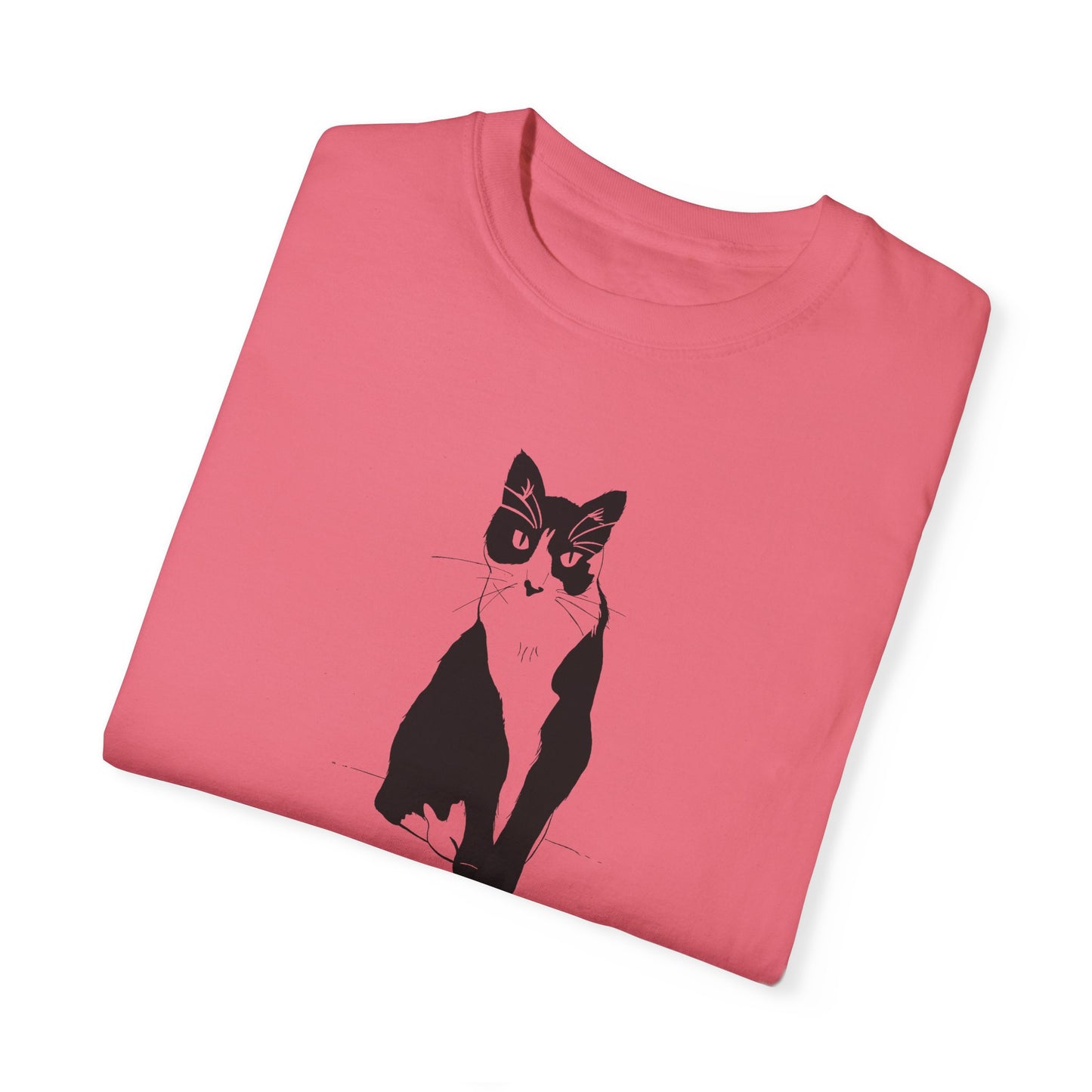 Cat Tee (Transparent Style Cat) - Cat Drawing Shirt
