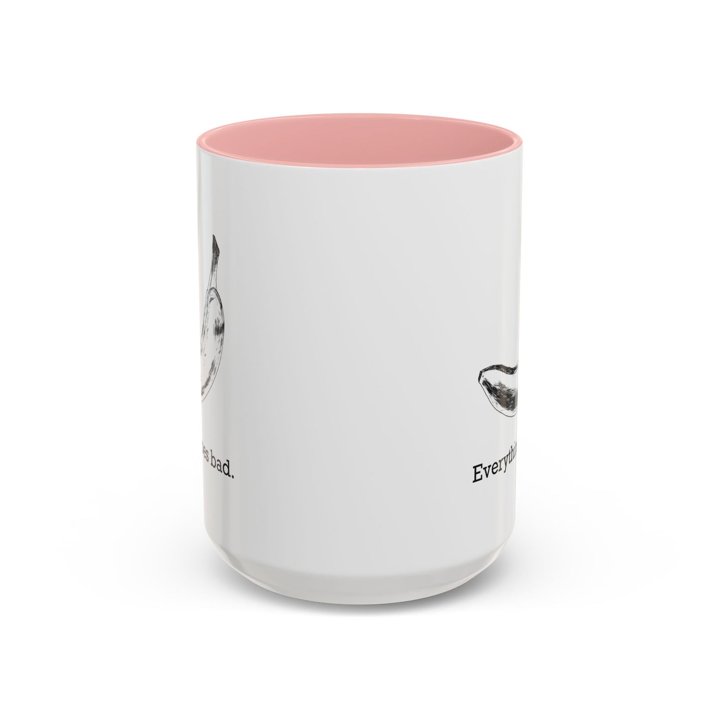 Everything Goes Bad Rotting Banana B&W Accent Mug