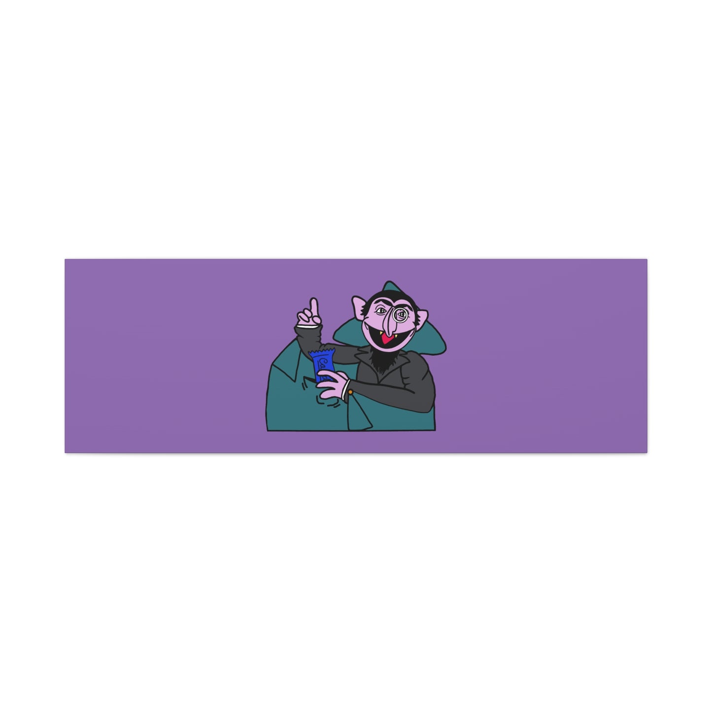 The Count Stealing Candy Canvas Print Light Purple - Sesame Street The Count Canvas Art