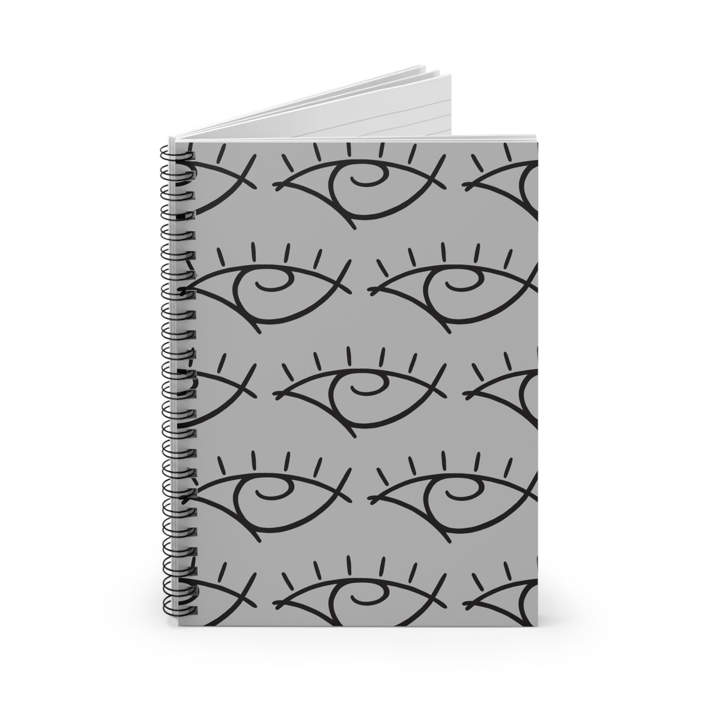 Seeing Eye Grey Pattern Spiral Notebook