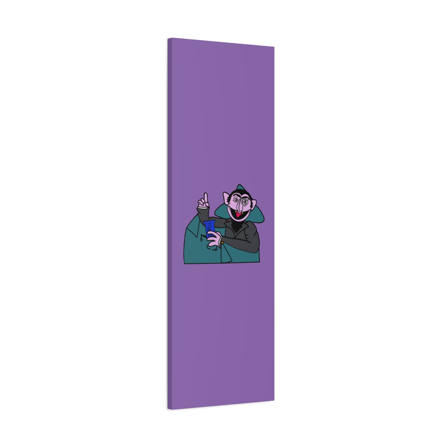 The Count Stealing Candy Canvas Print Light Purple - Sesame Street The Count Canvas Art