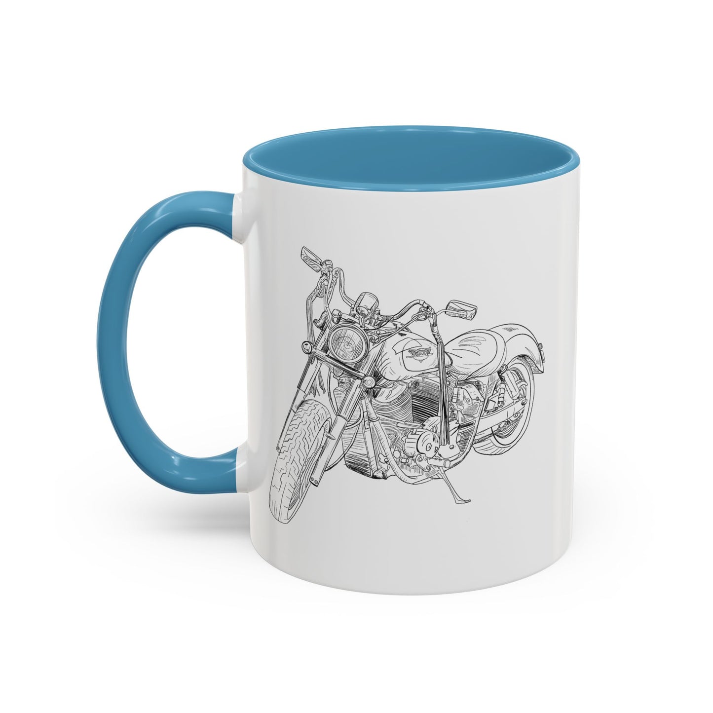Motorcycle Drawing Accent Mug