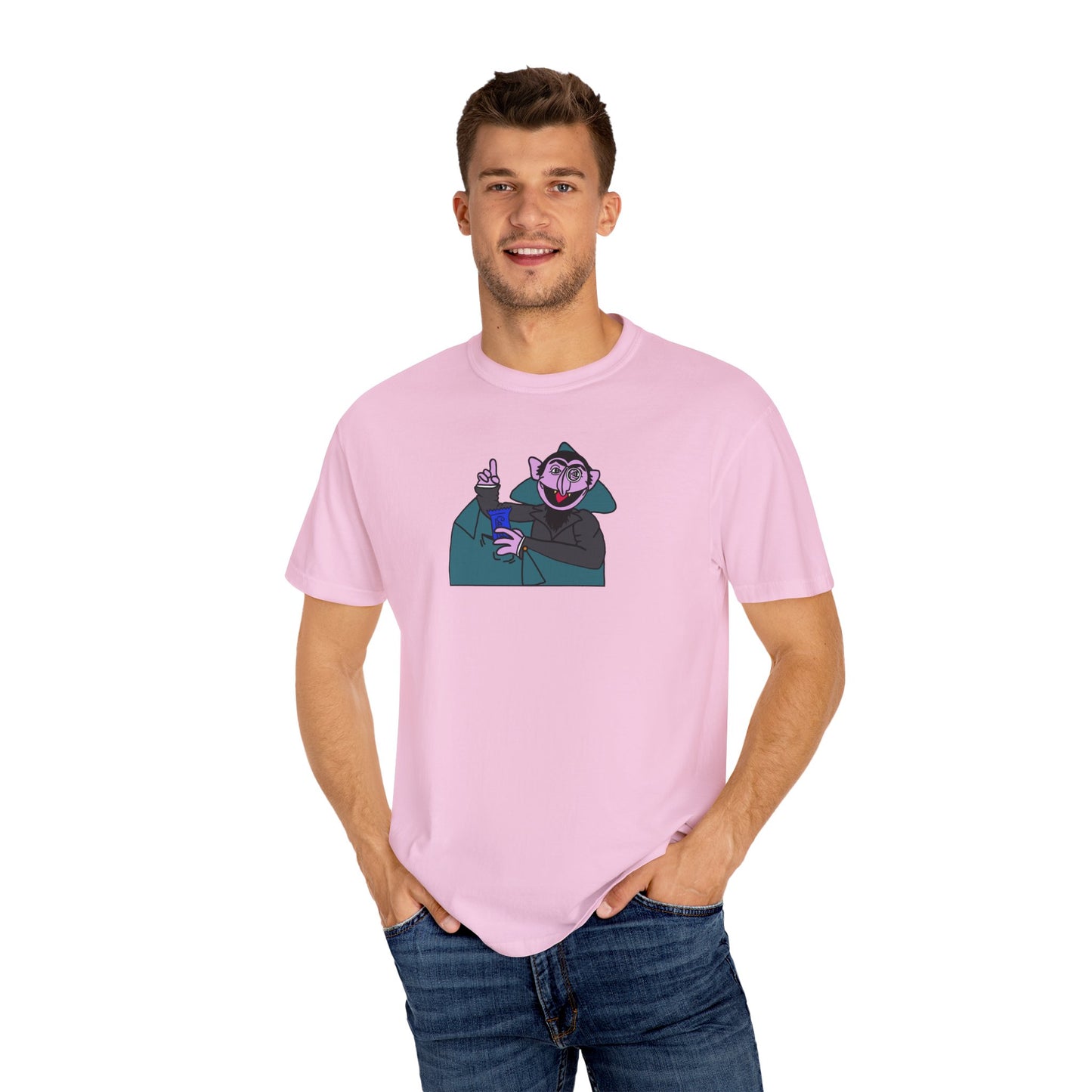 The Count Stealing Candy Tee - Sesame Street The Count Parody Shirt