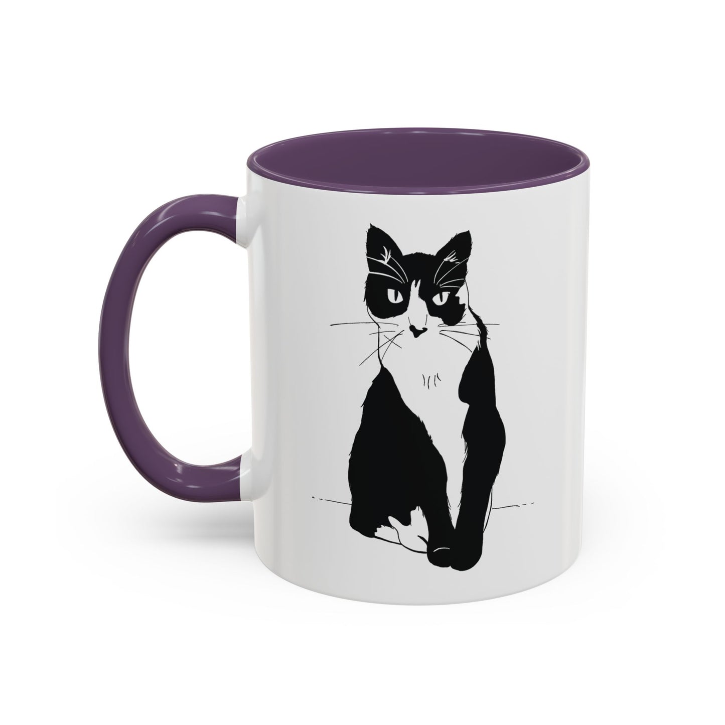 Cat Mug (Transparent Style Cat) - Two Cats Accent Edition Cat Mug