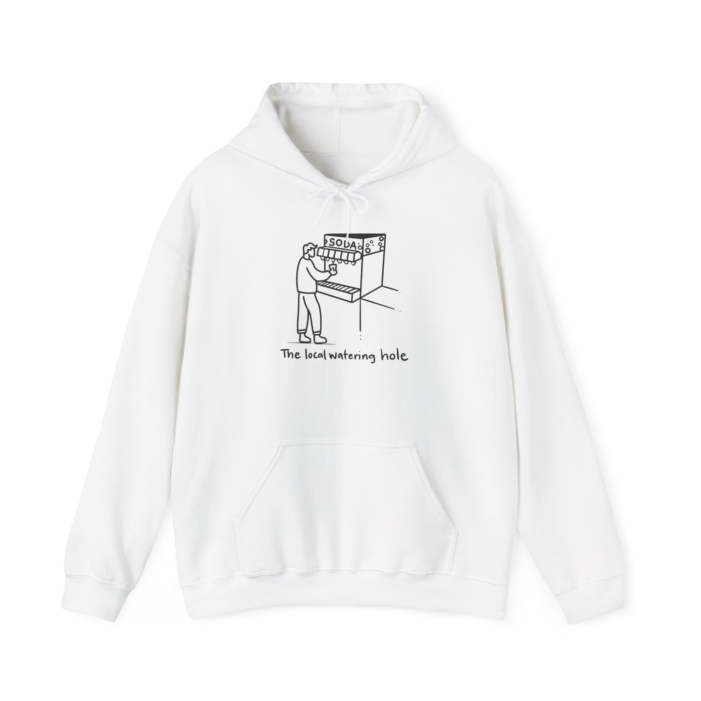 Local Watering Hole Hoodie Sweatshirt - Local Watering Hole Drawing Hooded Sweatshirt