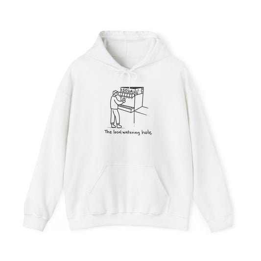 Local Watering Hole Hoodie Sweatshirt - Local Watering Hole Drawing Hooded Sweatshirt