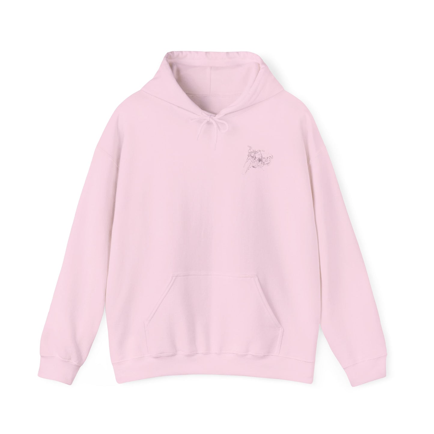 Ride Me Harley Motorcycle Drawing Hoodie Sweatshirt - Back Design