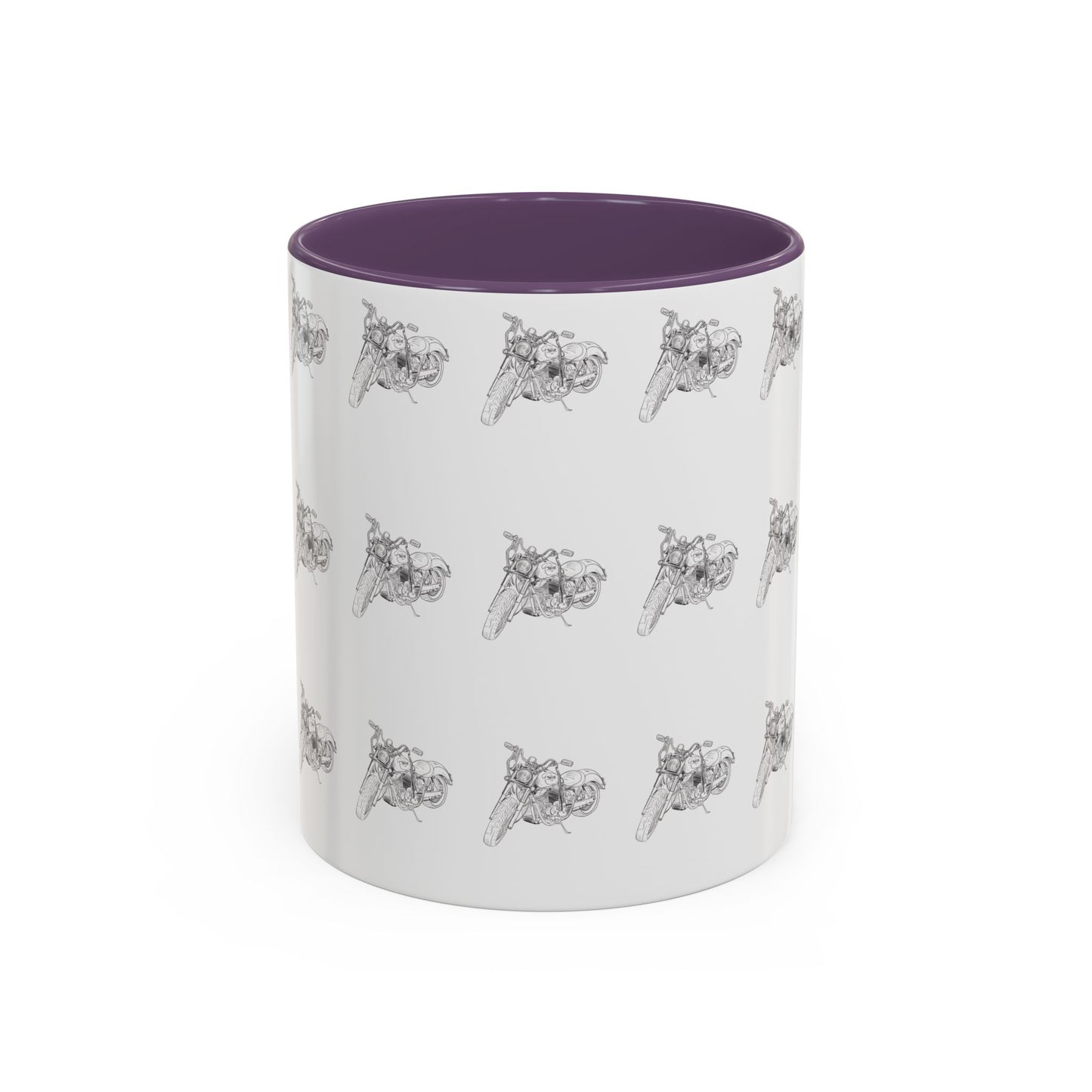 Motorcycle Pattern Coffee Mug - Harley Drawing Mug