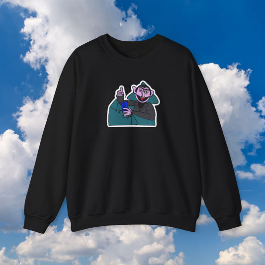The Count Stealing Candy Sweatshirt - Sesame Street The Count Parody Sweatshirt