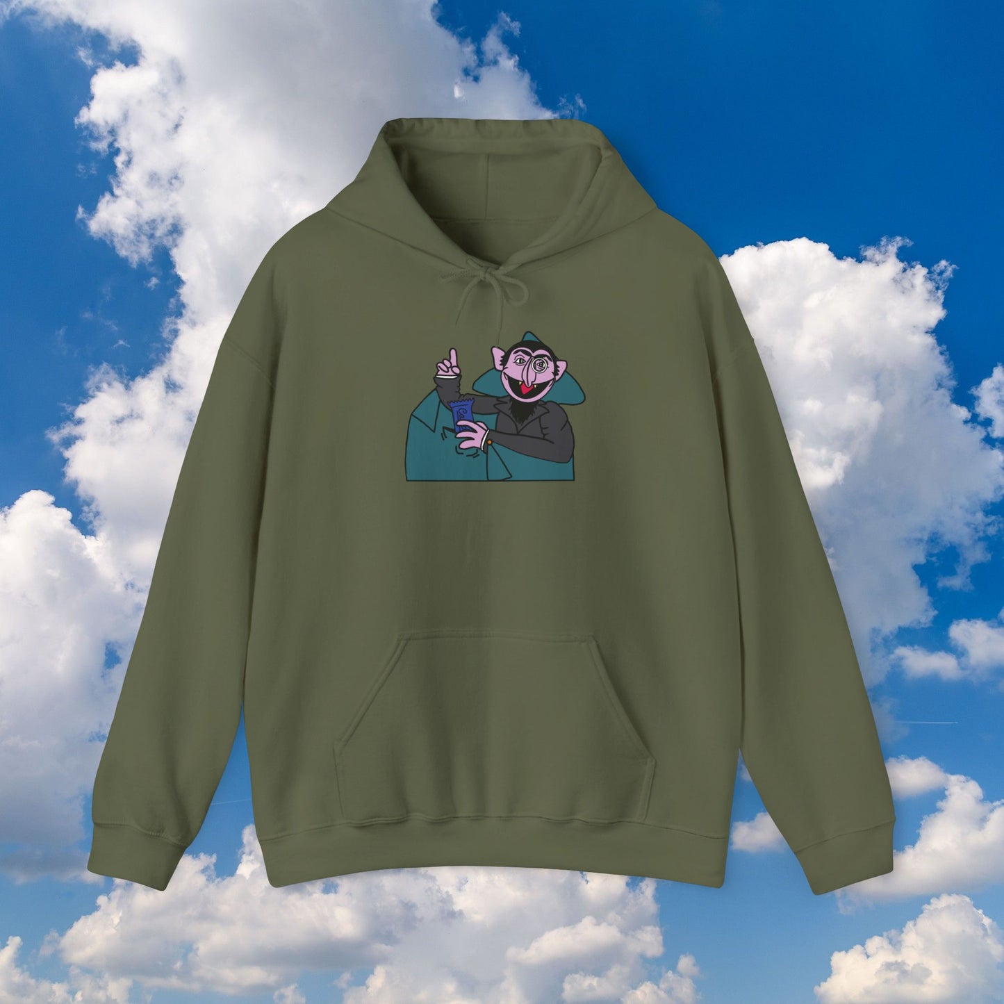 The Count Stealing Candy Hoodie - Sesame Street The Count Parody Hooded Sweatshirt