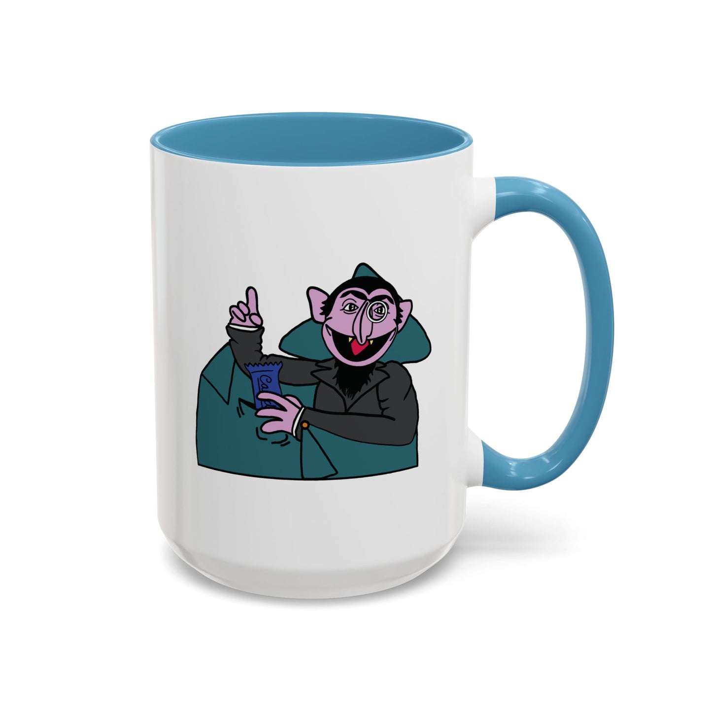 The Count Stealing Candy Accent Mug - Sesame Street The Count Parody Coffee Mug