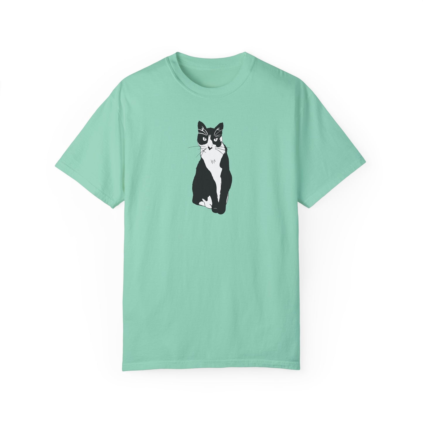 Cat Tee (B&W Style Cat) - Cat Drawing Shirt
