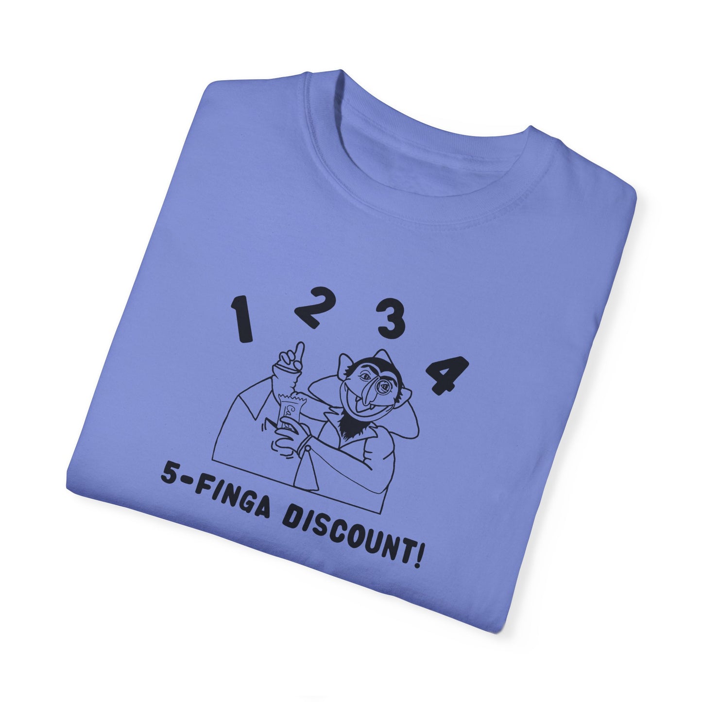 Five Finger Discount Outline Tee - Sesame Street The Count Parody Shirt