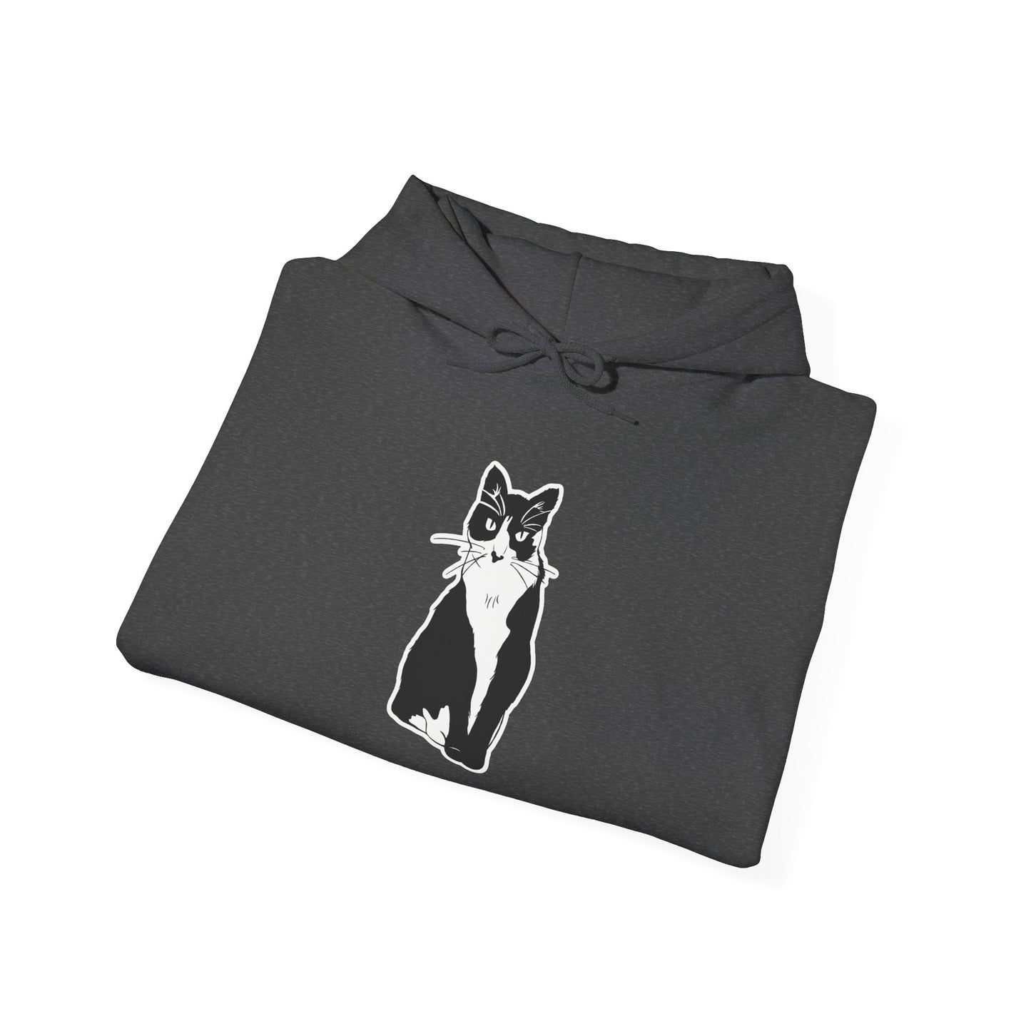 Cat Hoodie (Sticker Style Cat) - Cat Hooded Sweatshirt