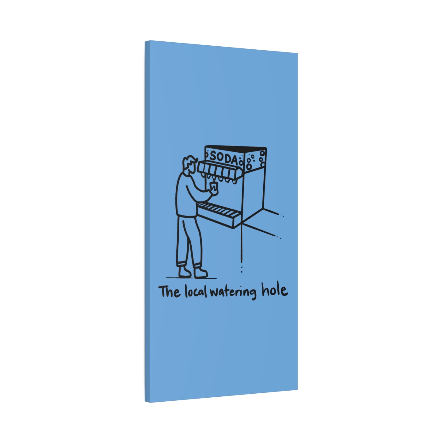 Local Watering Hole Canvas Print - Blue